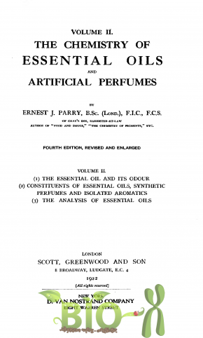 The chemistry of essential oils and artificial perfumes
